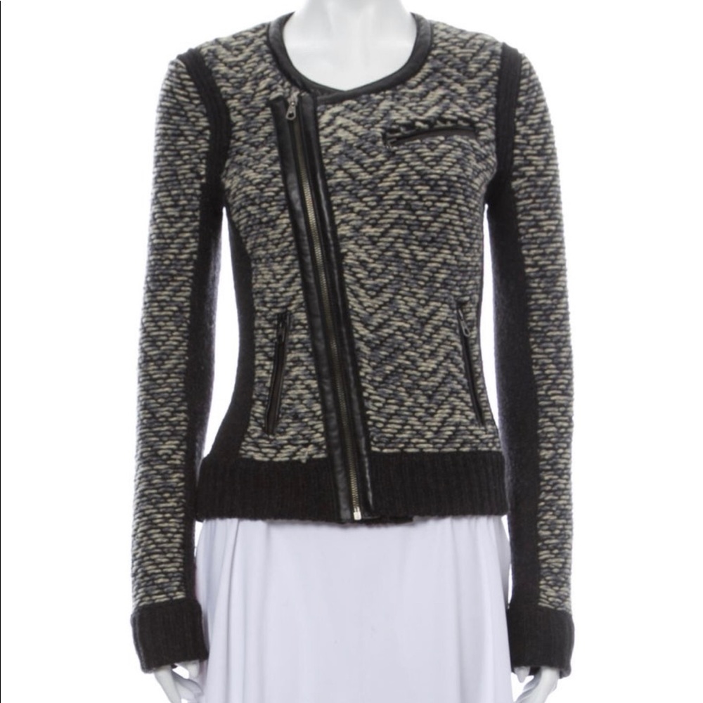 Rag & Bone Wool And Leather Jacket - image 1